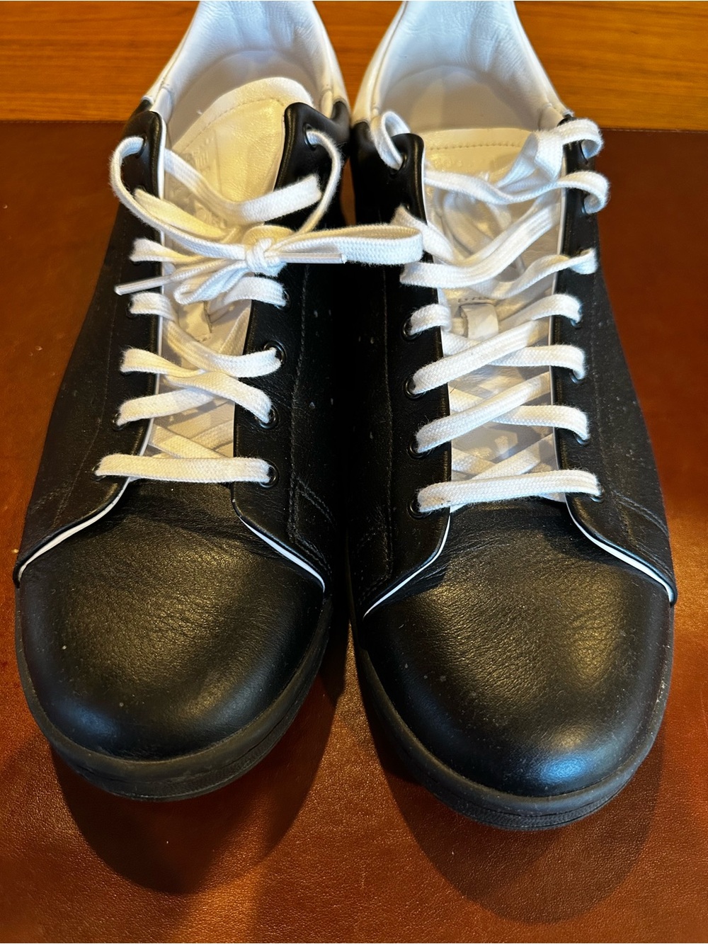 adidas Stan Smith Men’s Black and White Leather Sneakers